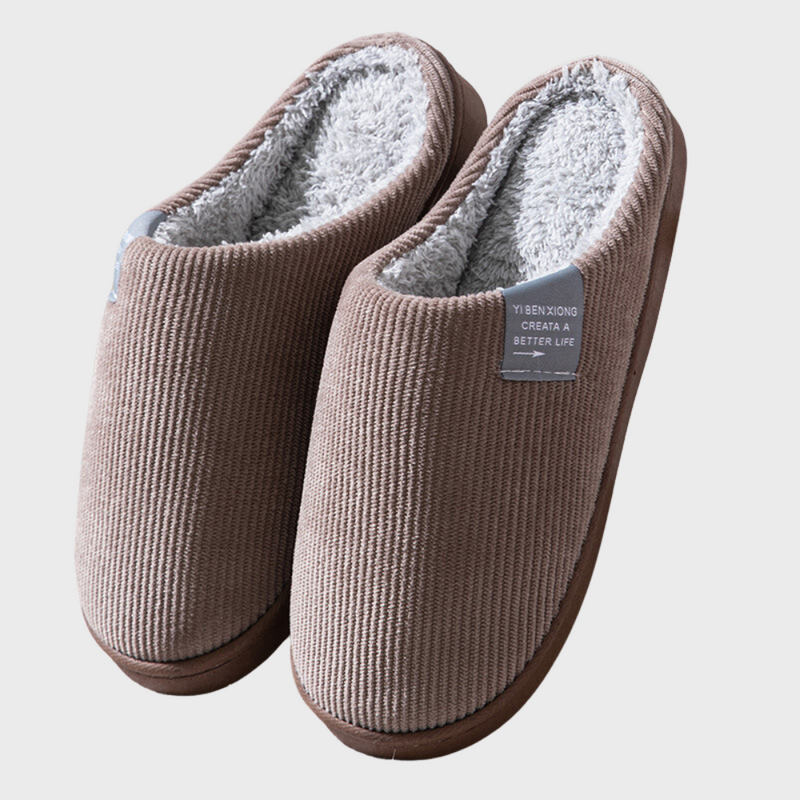 Warme Cord-Hausschuhe für Damen und Herren