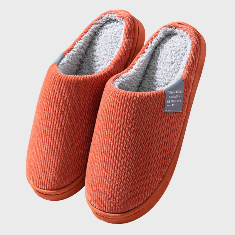 Warme Cord-Hausschuhe für Damen und Herren