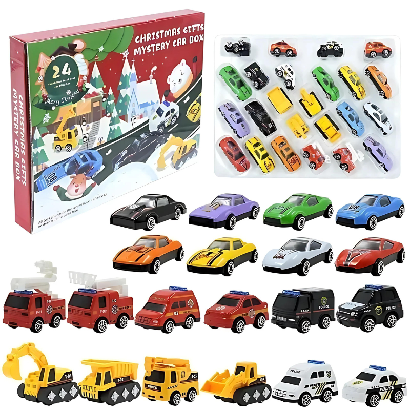 Spielzeug-Adventskalender mit 24 Türchen