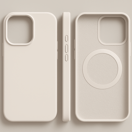 iPhone-Silikonhülle mit Magnetring und Soft-Touch-Oberfläche