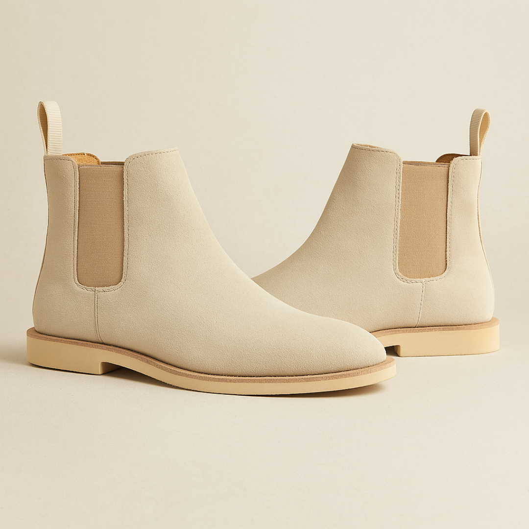 Klassische Herren-Chelsea-Boots in Veloursleder-Optik