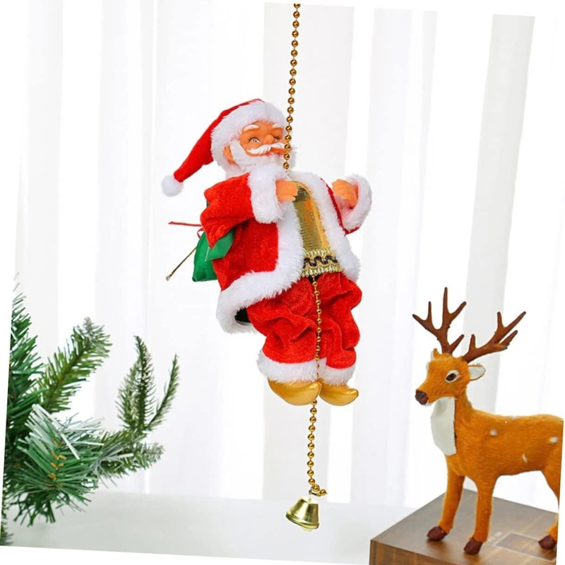 Kletternder Weihnachtsmann mit Musik