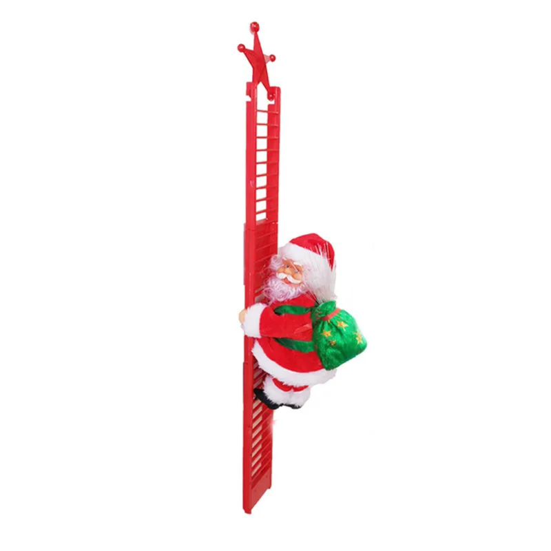 Kletternder Weihnachtsmann mit Musik