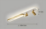 Lineare LED-Deckenleuchte mit schwenkbaren Spots