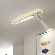 Lineare LED-Deckenleuchte mit schwenkbaren Spots