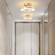 Flache LED-Deckenleuchte mit zwei ringförmigen Leuchtflächen