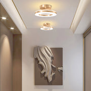 Flache LED-Deckenleuchte mit zwei ringförmigen Leuchtflächen
