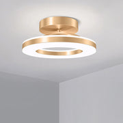 Flache LED-Deckenleuchte mit zwei ringförmigen Leuchtflächen