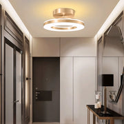 Flache LED-Deckenleuchte mit zwei ringförmigen Leuchtflächen