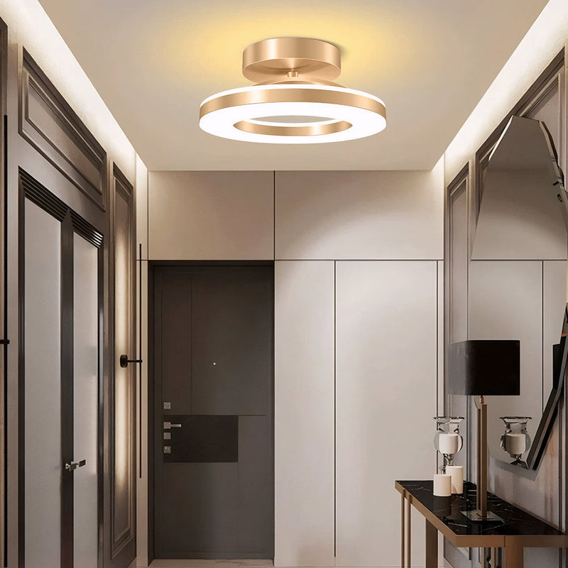 Flache LED-Deckenleuchte mit zwei ringförmigen Leuchtflächen