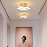 Flache LED-Deckenleuchte mit zwei ringförmigen Leuchtflächen