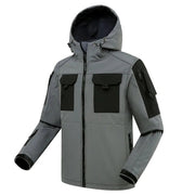 Zweiteiliges Outdoor-Cargotaschen-Set mit Kapuzenjacke und Cargohose