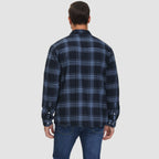 Karierte Herren-Hemdjacke mit Teddyfutter