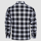 Karierte Herren-Hemdjacke mit Teddyfutter