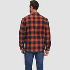 Karierte Herren-Hemdjacke mit Teddyfutter