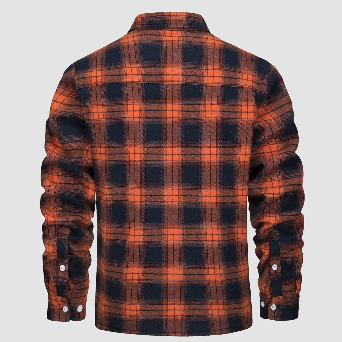 Karierte Herren-Hemdjacke mit Teddyfutter