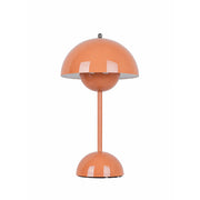 Tragbare Tischlampe mit zweiteiligem Kuppelschirm und halbrundem Fuß