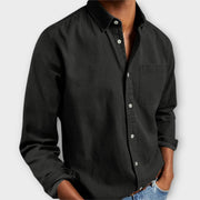 Lässiges Herren-Langarmhemd in Jeans-Optik