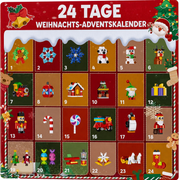 Bausteine-Adventskalender mit Weihnachtsschmuck