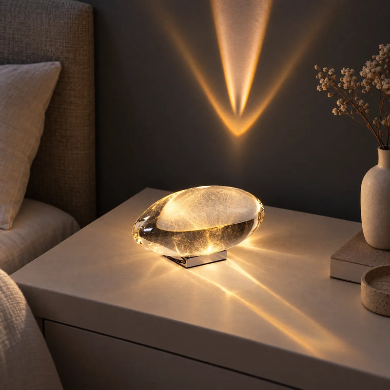 Gleamix  - Ovale Glastischlampe Setzt Stimmungsvolle Akzente