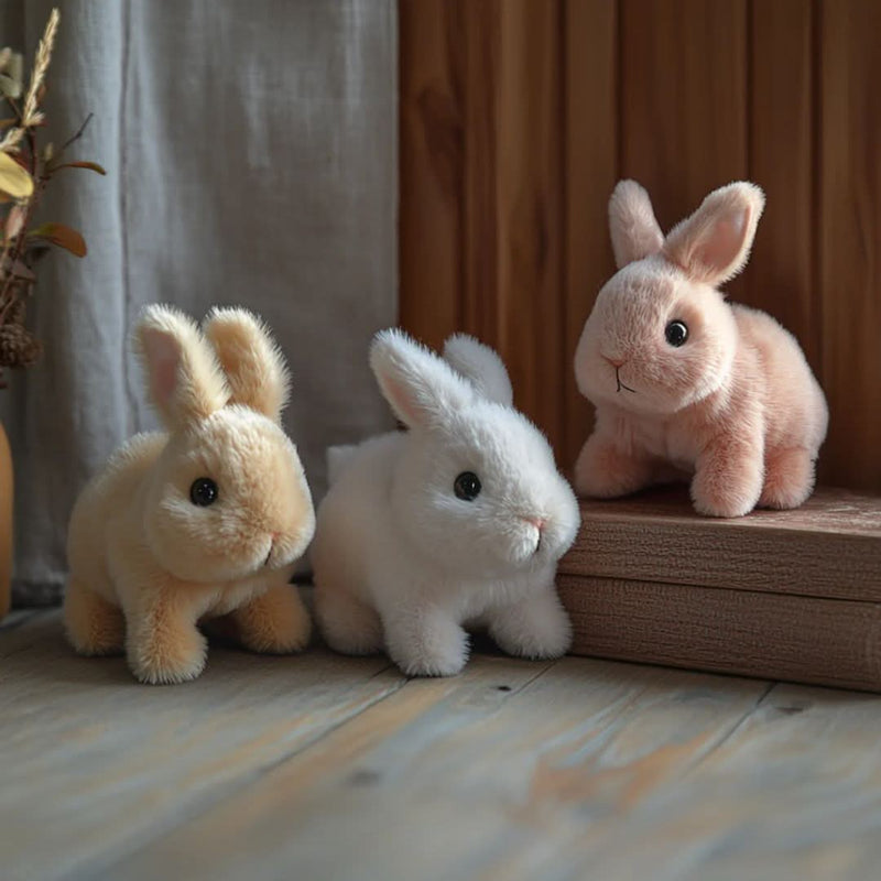 Interaktiver Plüsch-Hase, der hüpft