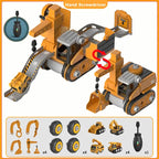 Baufahrzeuge-Spielset zum Zusammenschrauben