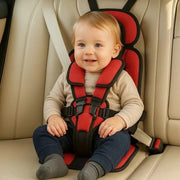 Faltbarer Kinderautositz mit Rückenlehne, Kopfstütze und integriertem Gurtsystem