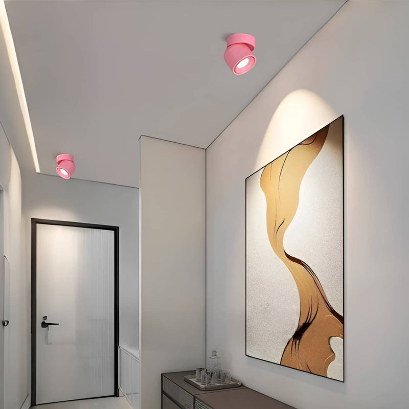 Kleiner LED-Deckenspot in Macaron-Farben