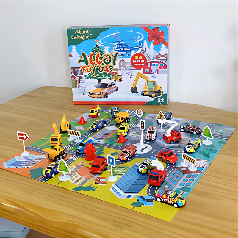 Spielzeug-Adventskalender mit 24 Türchen
