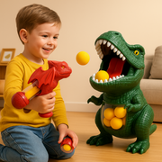 Dino-Zielspiel mit Schaumstoffbällen