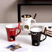 Fondue-Tassen aus Keramik mit Teelicht – 2er-Set