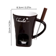 Fondue-Tassen aus Keramik mit Teelicht – 2er-Set
