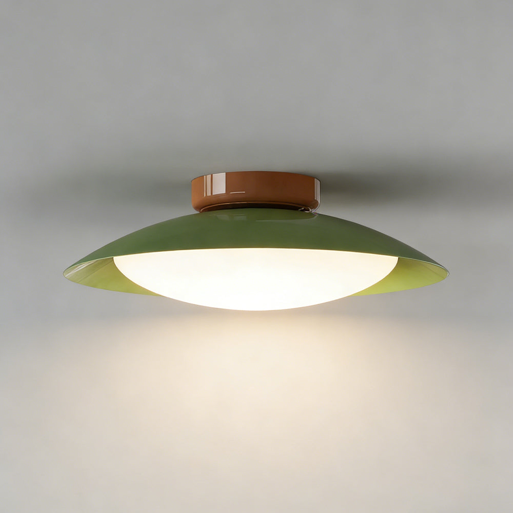 Mid-Century LED-Deckenleuchte mit Kuppelschirm
