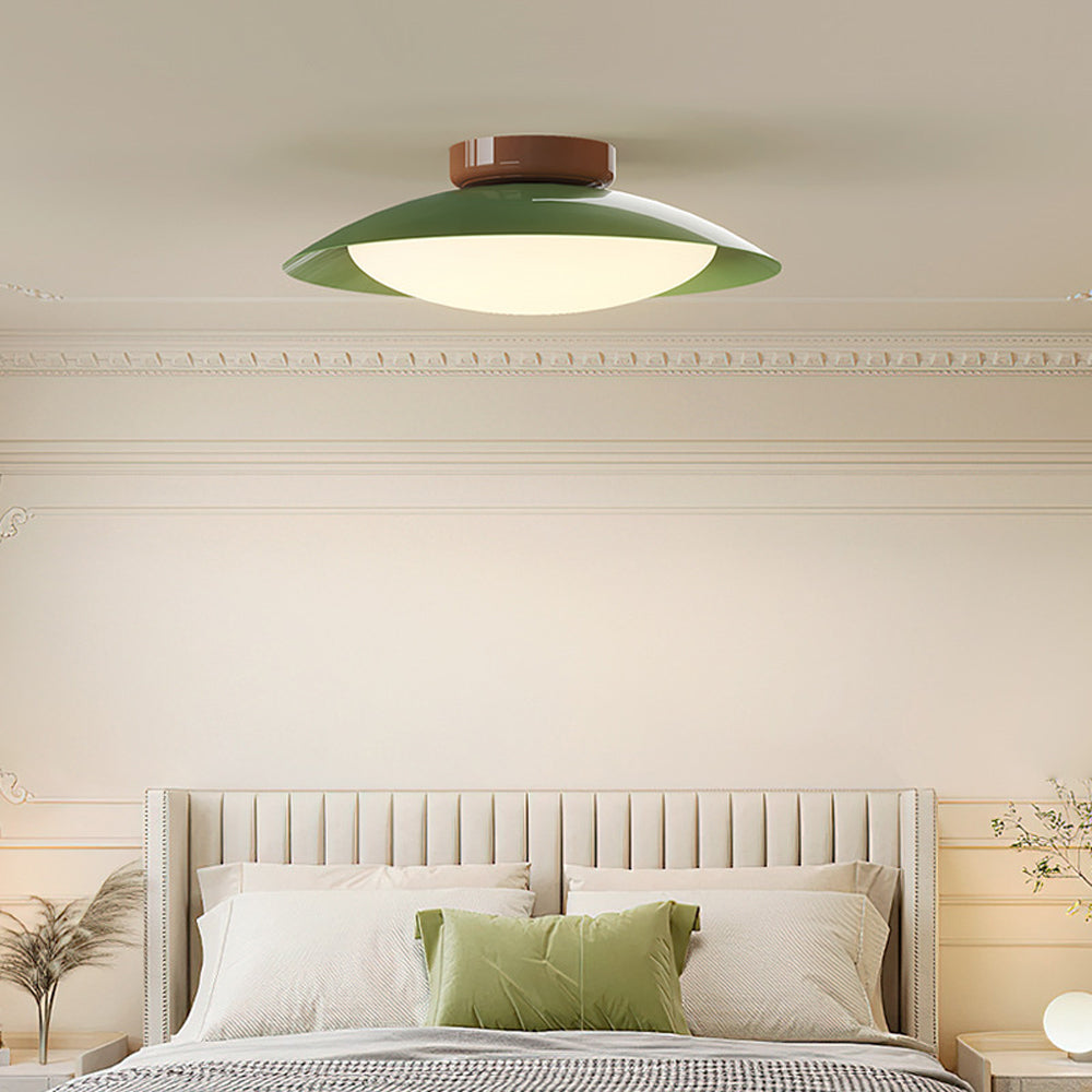 Mid-Century LED-Deckenleuchte mit Kuppelschirm