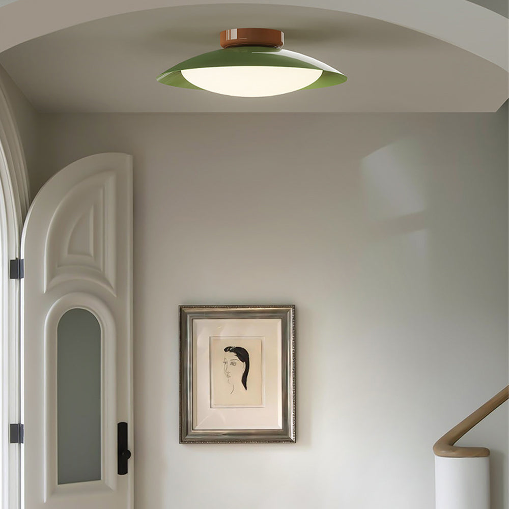 Mid-Century LED-Deckenleuchte mit Kuppelschirm