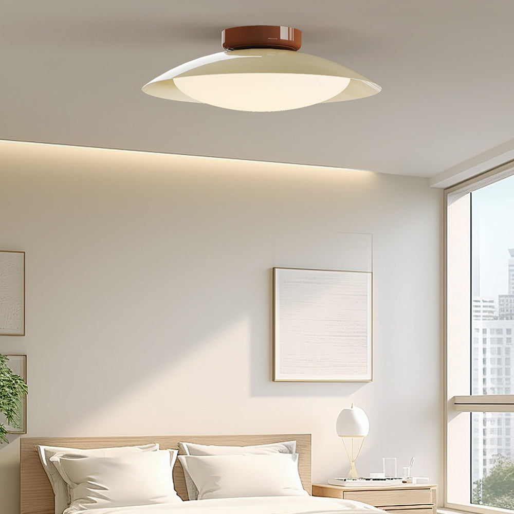 Mid-Century LED-Deckenleuchte mit Kuppelschirm