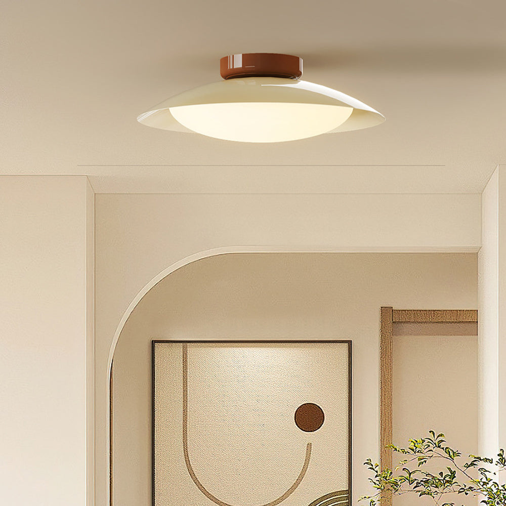 Mid-Century LED-Deckenleuchte mit Kuppelschirm