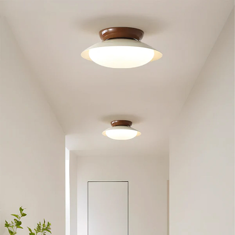Mid-Century LED-Deckenleuchte mit Kuppelschirm