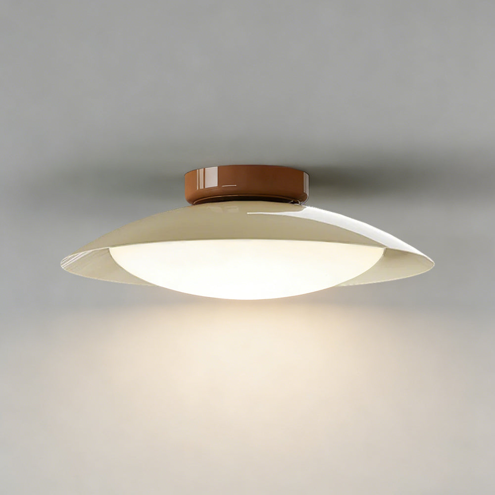 Mid-Century LED-Deckenleuchte mit Kuppelschirm