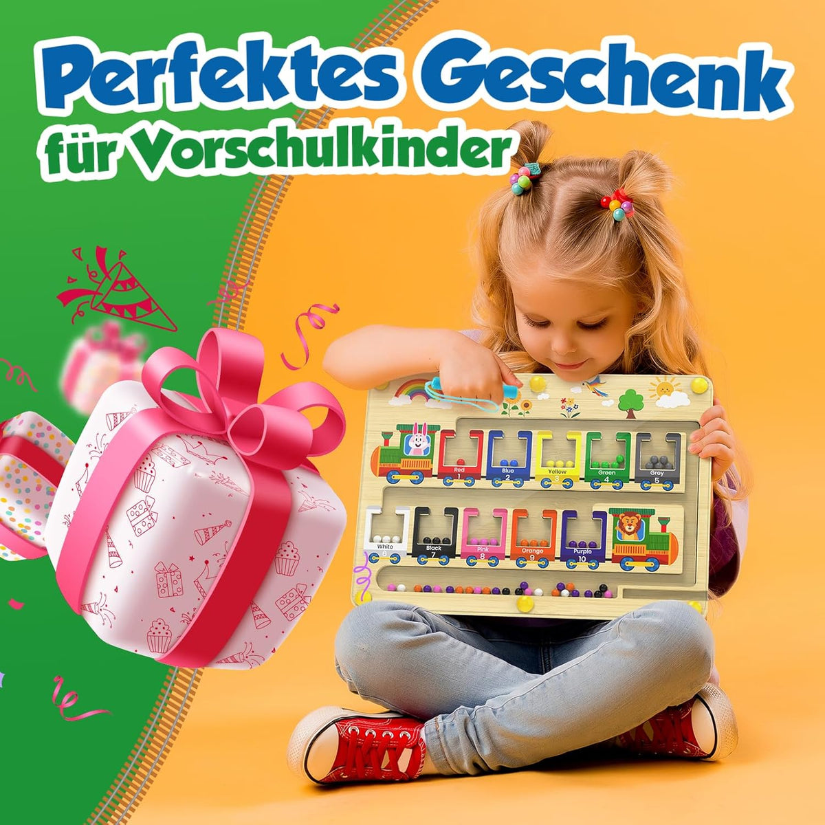 Magnetisches Holz-Labyrinth für Kinder