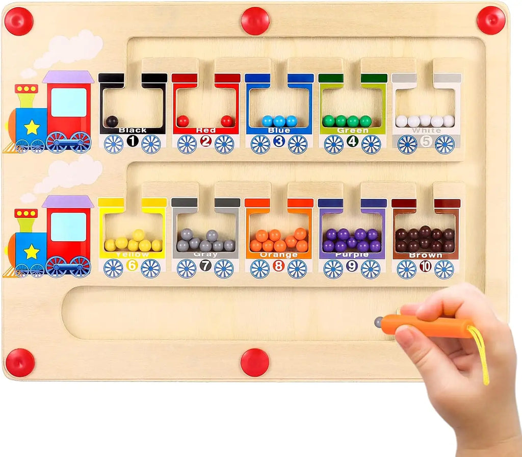 Magnetisches Holz-Labyrinth für Kinder