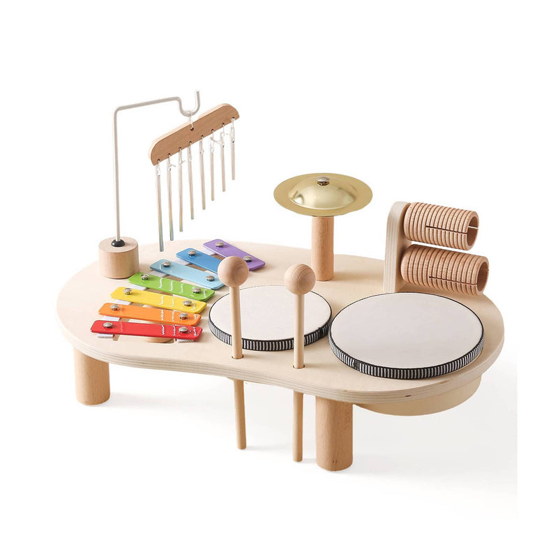Montessori-Musiktisch aus Holz für kleine Musiker