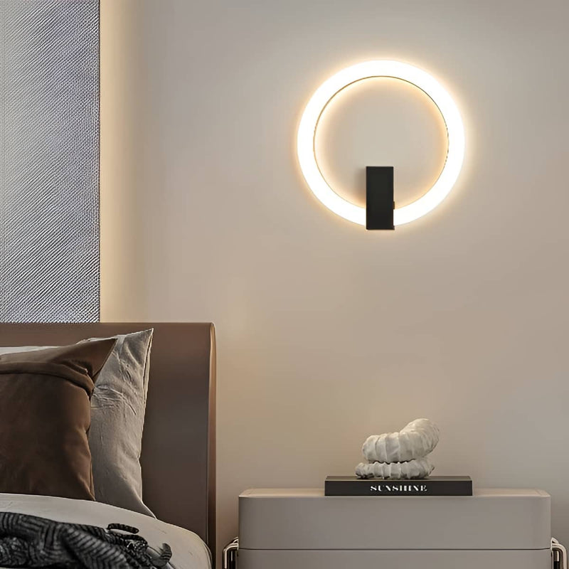 Minimalistische LED-Wandleuchte in Ringform