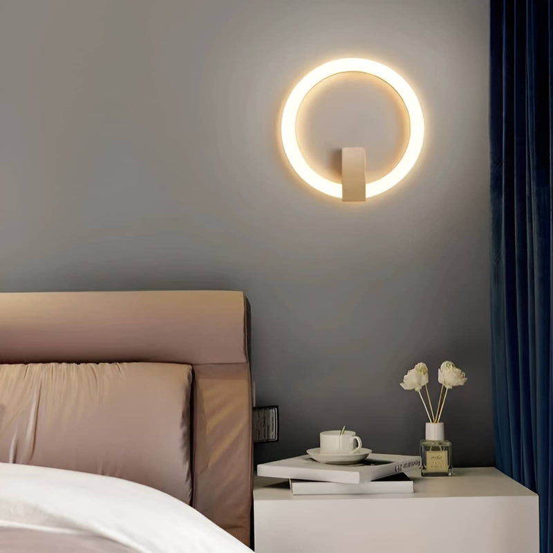 Minimalistische LED-Wandleuchte in Ringform
