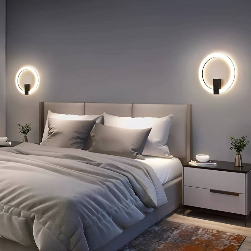 Minimalistische LED-Wandleuchte in Ringform