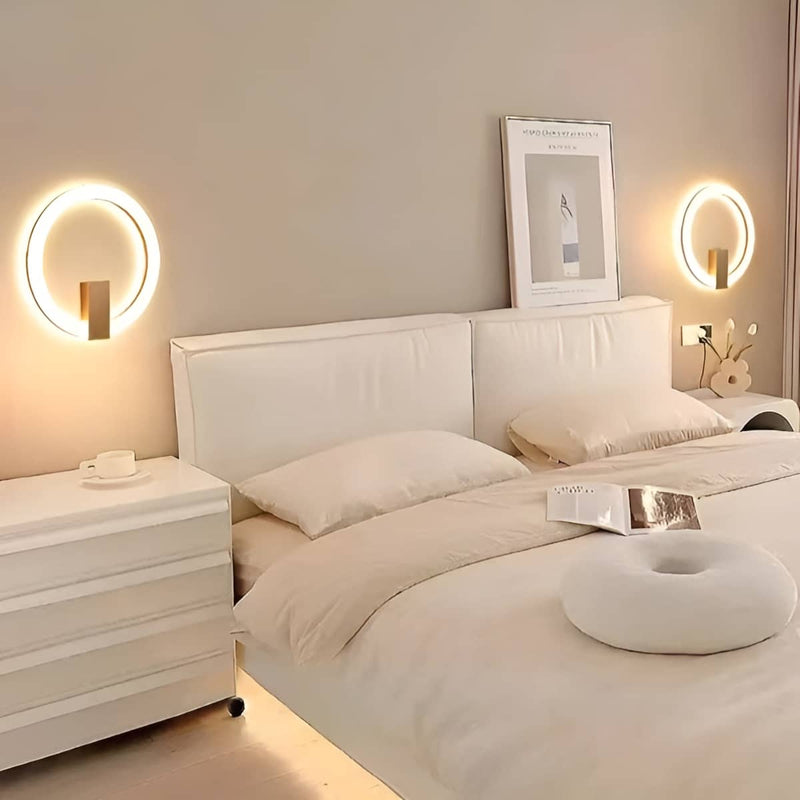 Minimalistische LED-Wandleuchte in Ringform