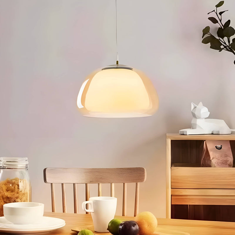 Pendelleuchte aus doppeltem Glas