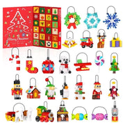 Bausteine-Adventskalender mit Weihnachtsschmuck