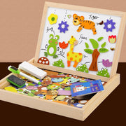 Montessori 2-in-1 Zeichentafel mit Magnetteilen