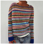 Bunter Damen-Strickpullover